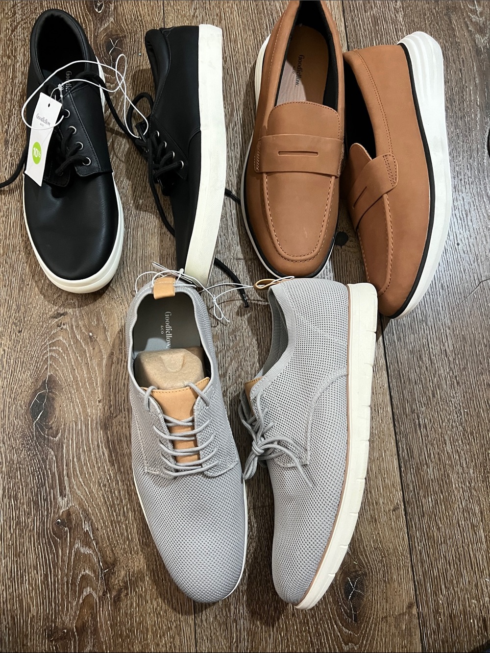 Goodfellow & Co men Casual Knit LaceUp Sneakers and loafers all new size 10.5-11